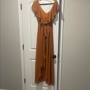 NWT Baltic Born Mustard Ruffle Maxi Dress